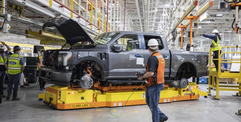 Ford starts pre-production of F-150 Lightning electric pickup as the race heats up