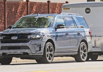 New Ford Expedition ST Spy Shots Capture SUV Towing A Trailer