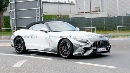 2022 Mercedes-AMG SL Spied With Minimal Camo Showing Production Look