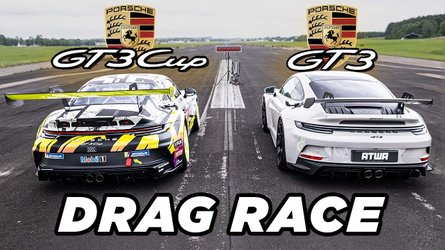Porsche 911 GT3 Drag Race Proves Stickers Make Your Car Faster