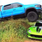 Watch Ram TRX (Barely) Jump Over Viper ACR For YouTube Fame