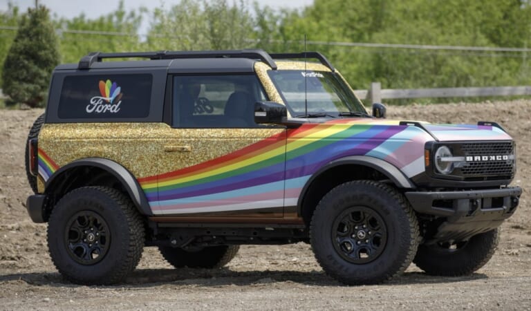Ford Bronco celebrates Pride Month with rainbow and gold glitter